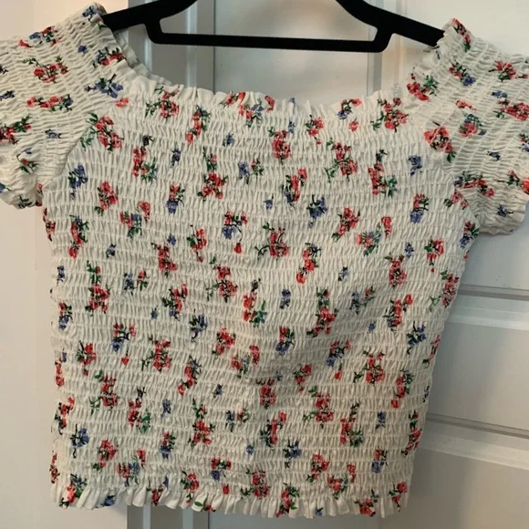 Forever 21 Tops White Floral Crop Top Poshmark